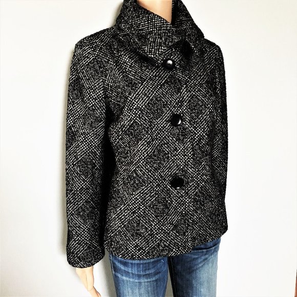 Talbots Jackets & Blazers - 🦋 TALBOTS wool blend blazer, plaid, fully lined, buttons, size 14P